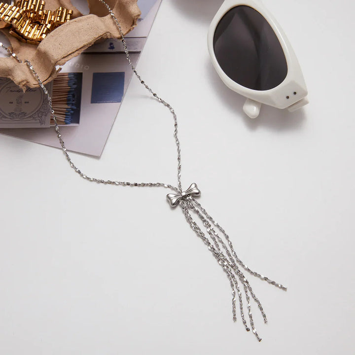 Silver-Plated Layered Chain Necklace Set for Women