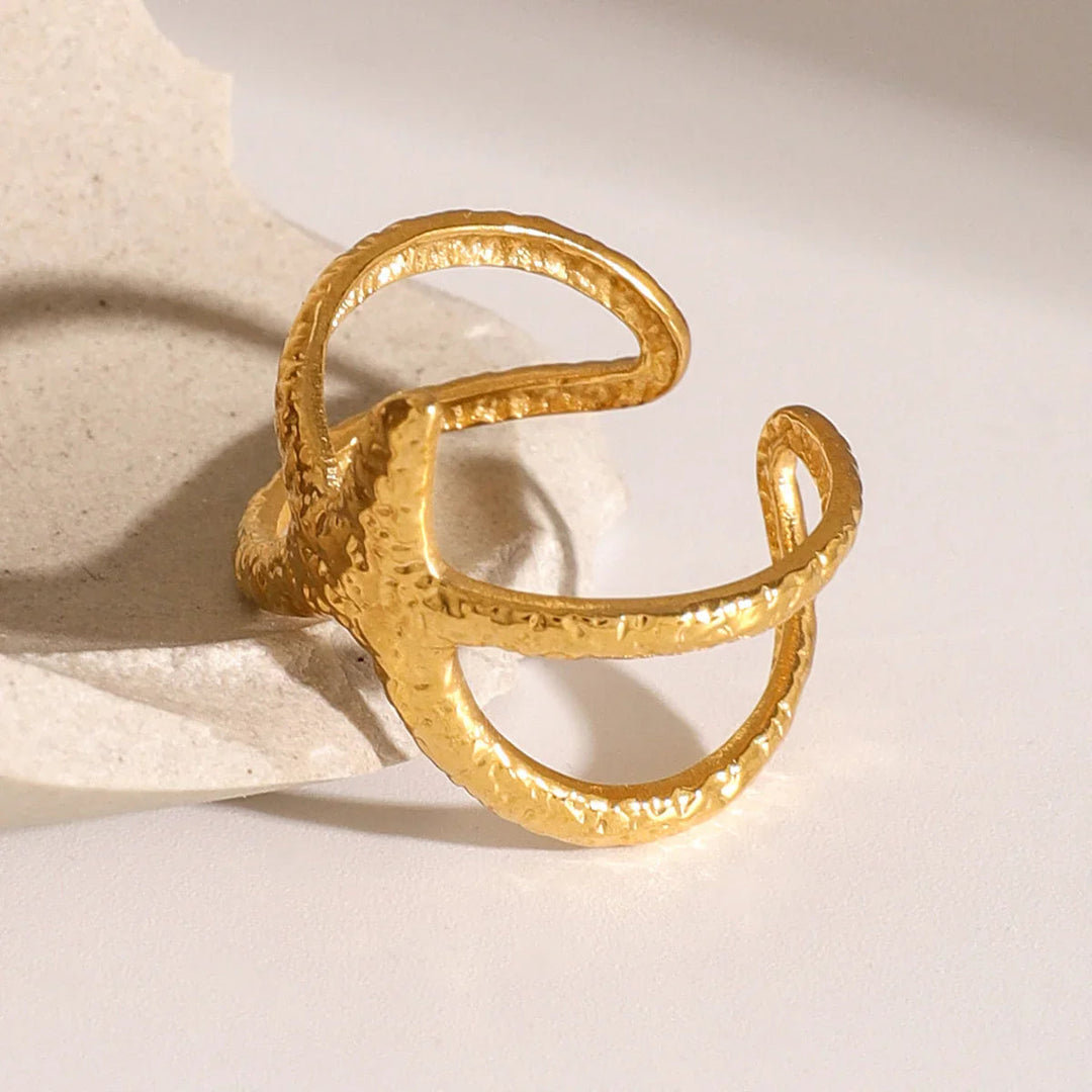 Gold-Plated Starfish Ring