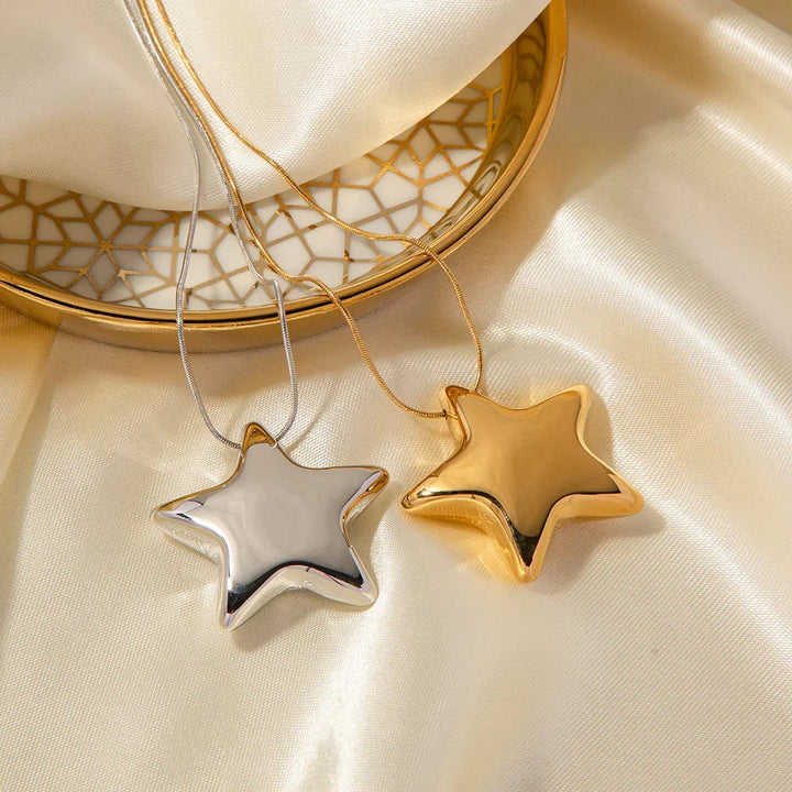 Gold-Plated Star Pendant Necklace for Women