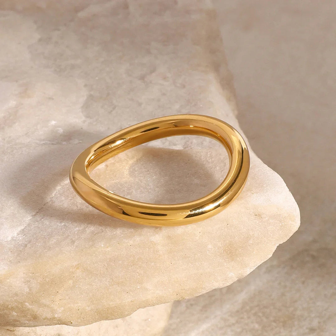 Gold-Plated Silver-Tone Stackable Ring Set