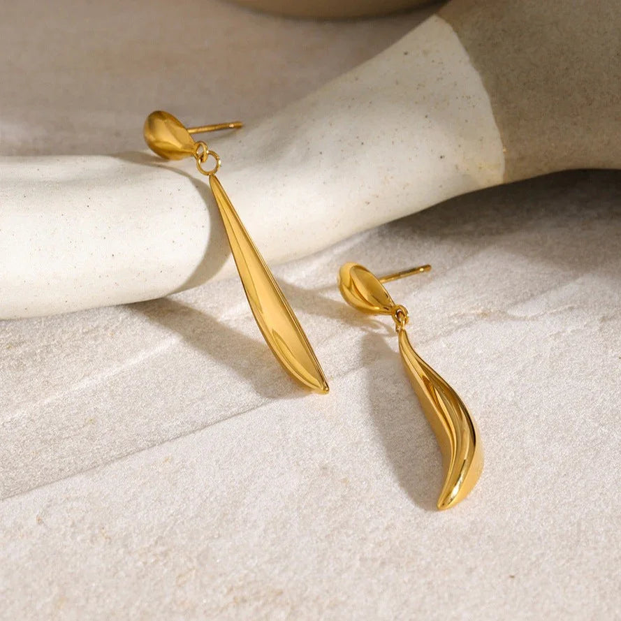 Gold-Plated Drop Earrings