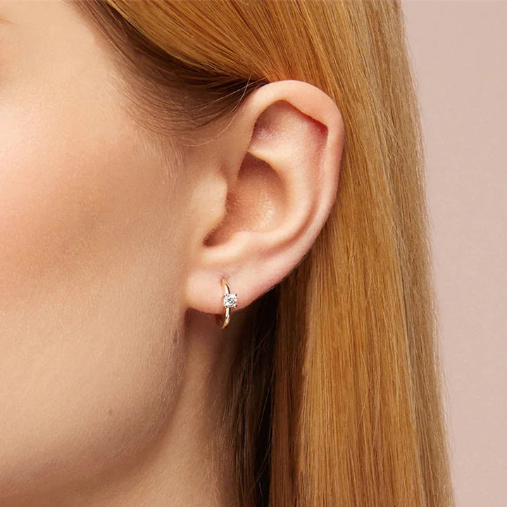 Gold-Plated Morgana Pixie Earrings with Diamond Accent