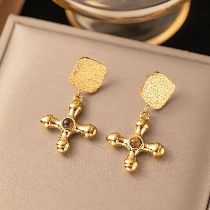Gold-Plated Della Earrings