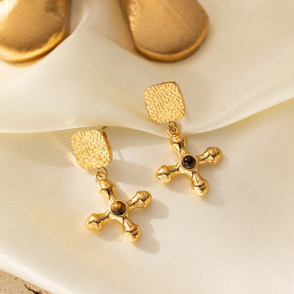 Gold-Plated Della Earrings
