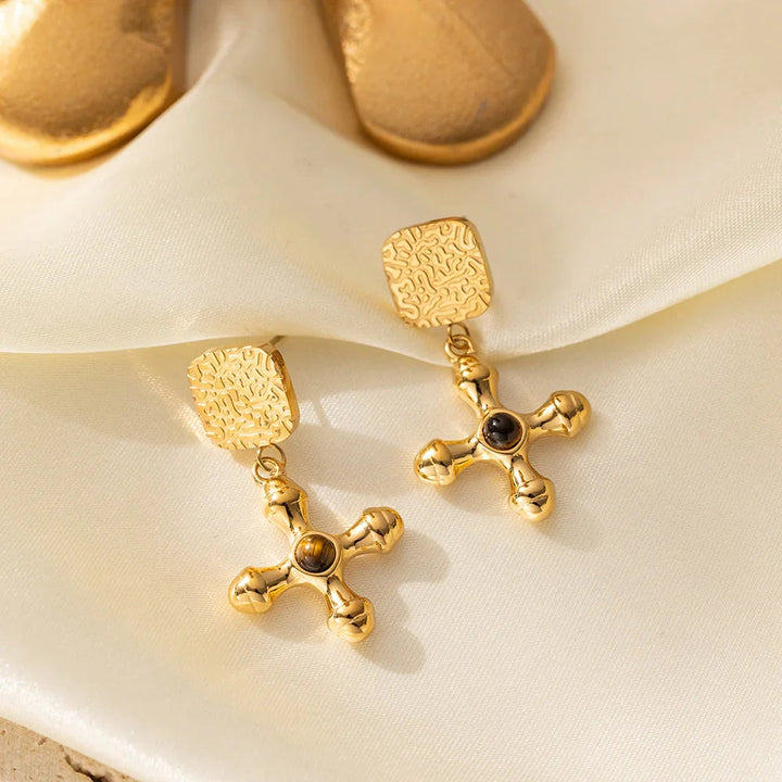 Gold-Plated Della Earrings