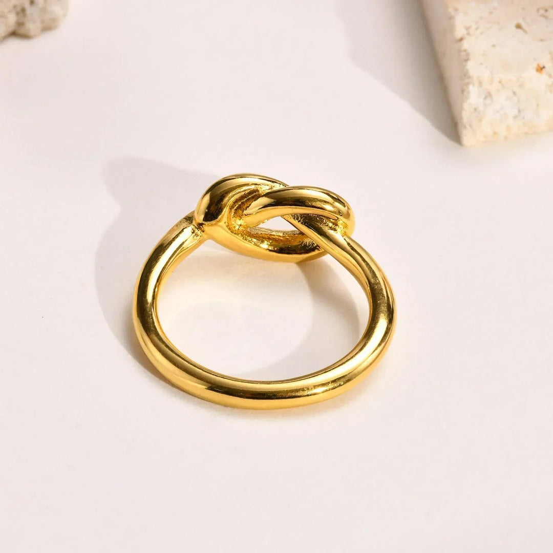 Gold-Plated Bellara Knot Ring for Women