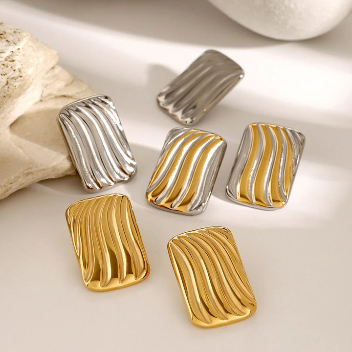 Gold-Plated Stainless Steel Earrings