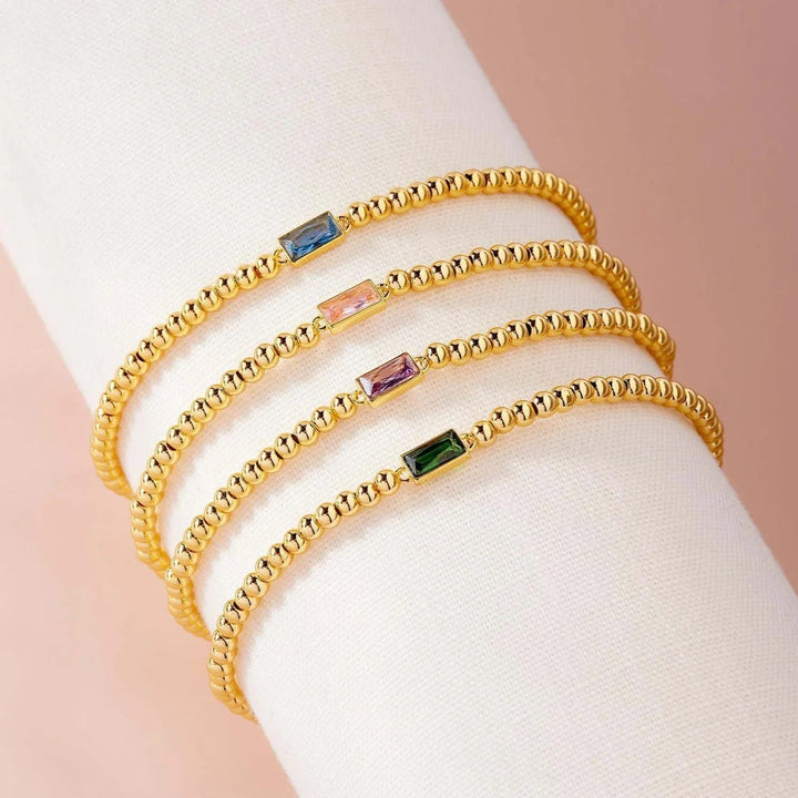 Gold-Plated Celine Birthstone Bracelet