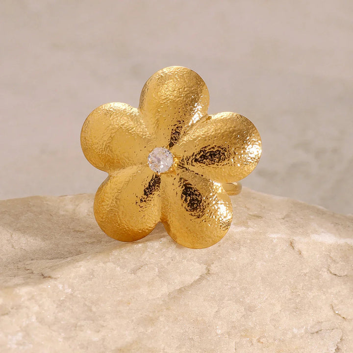 Gold-Plated Flora Gold Petal Ring
