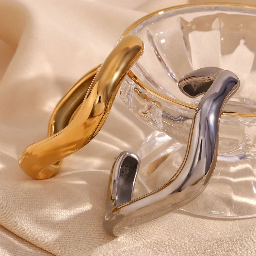 Gold Plated Statement Cuff Bracelet for Women