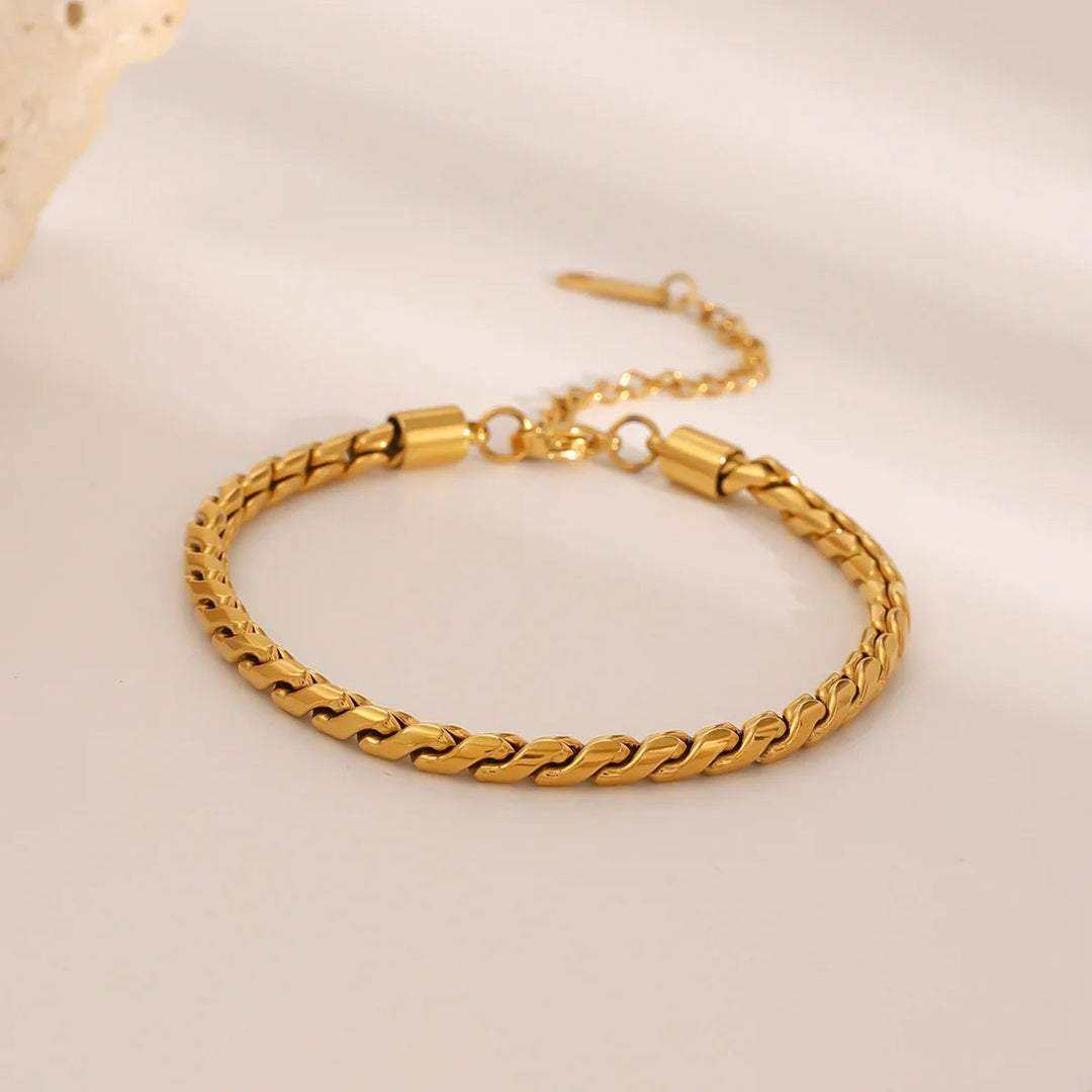 Gold-Plated Chain Bracelet for Women
