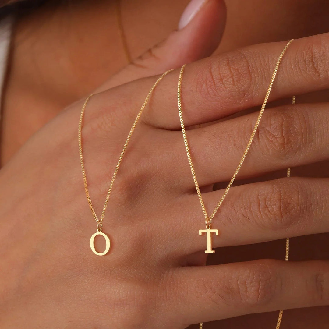 Gold-Tone Letter Initial Pendant Necklace