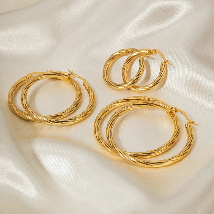 Gold-Plated Hoop Earrings Elevate Your Look with The Elegant