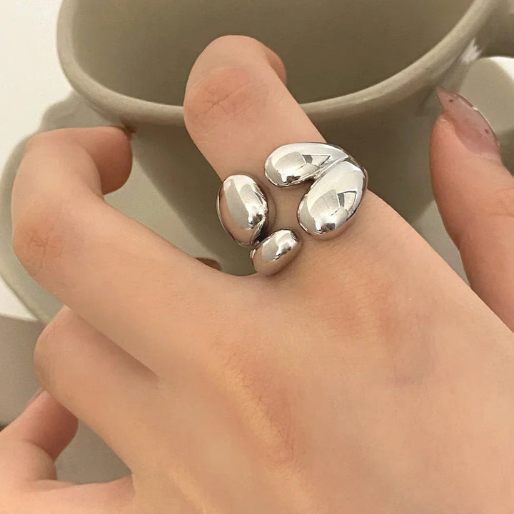 Gold-Plated Ring with Twisted Bands