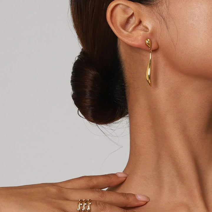 Gold-Plated Drop Earrings