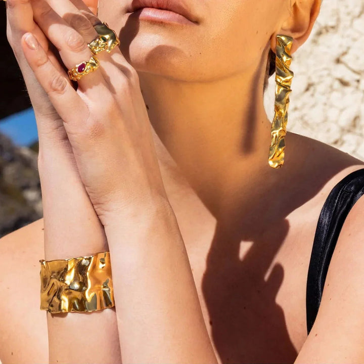 Gold-Plated Hope Bangle