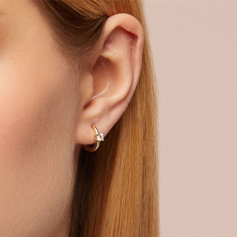 Gold-Plated Morgana Pixie Earrings with Diamond Accent