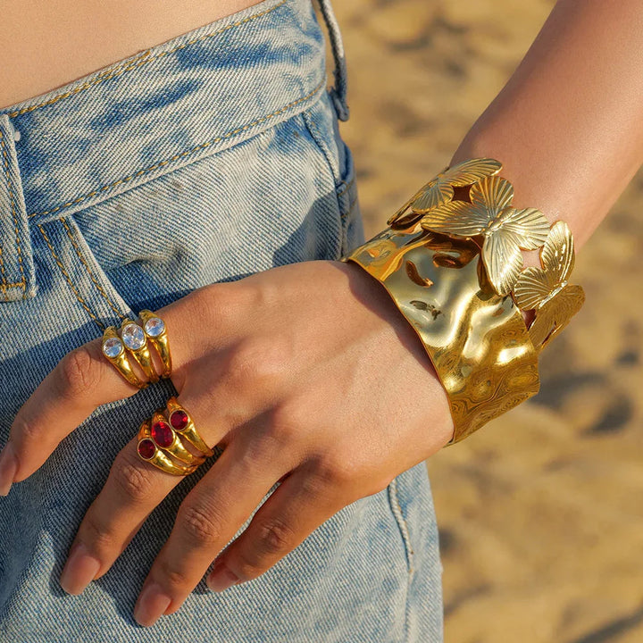 Gold-Plated Hope Bangle