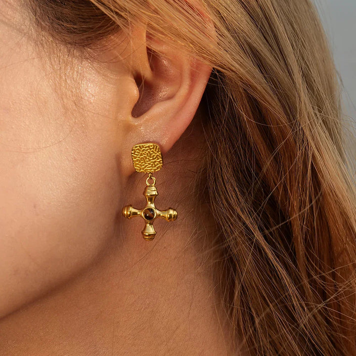 Gold-Plated Della Earrings