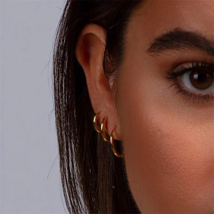 Gold-Plated Classic Huggie Hoop Earrings