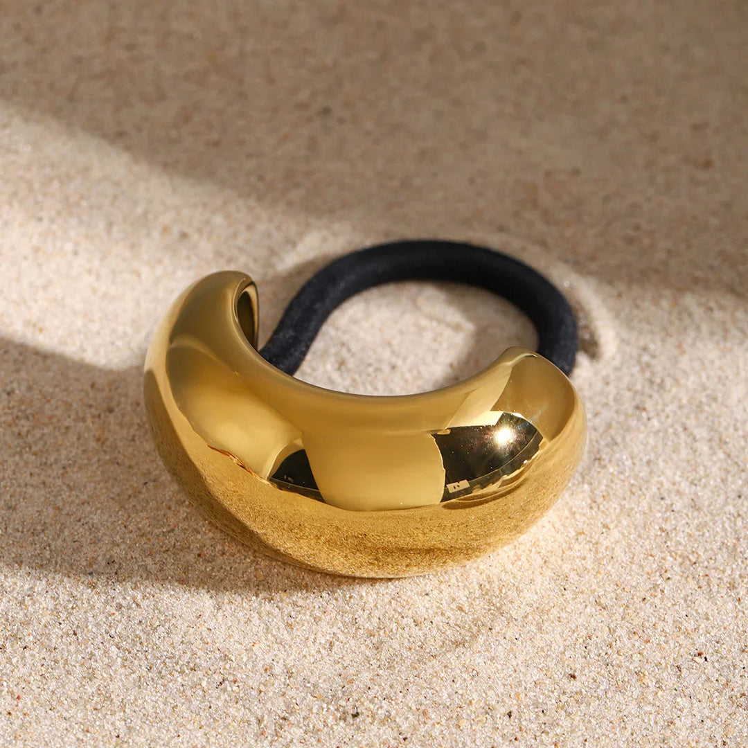 Gold-Plated Stainless Steel Arch Pony Cuff