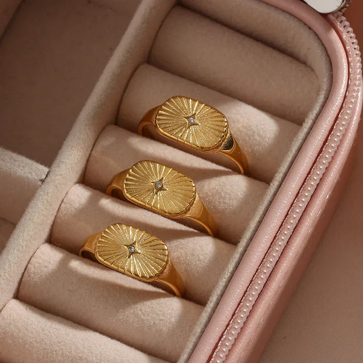 Gold-Plated Minimalist Ring For Women
