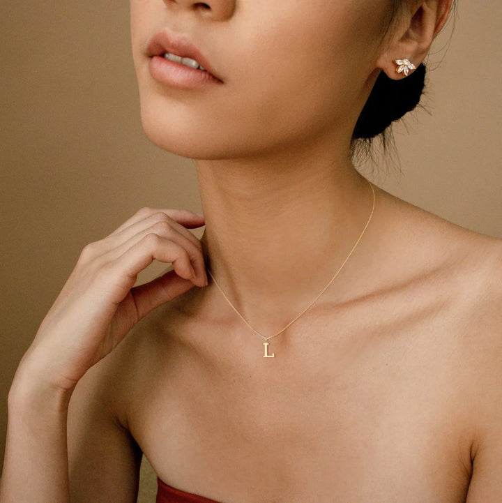 Gold-Tone Letter Initial Pendant Necklace