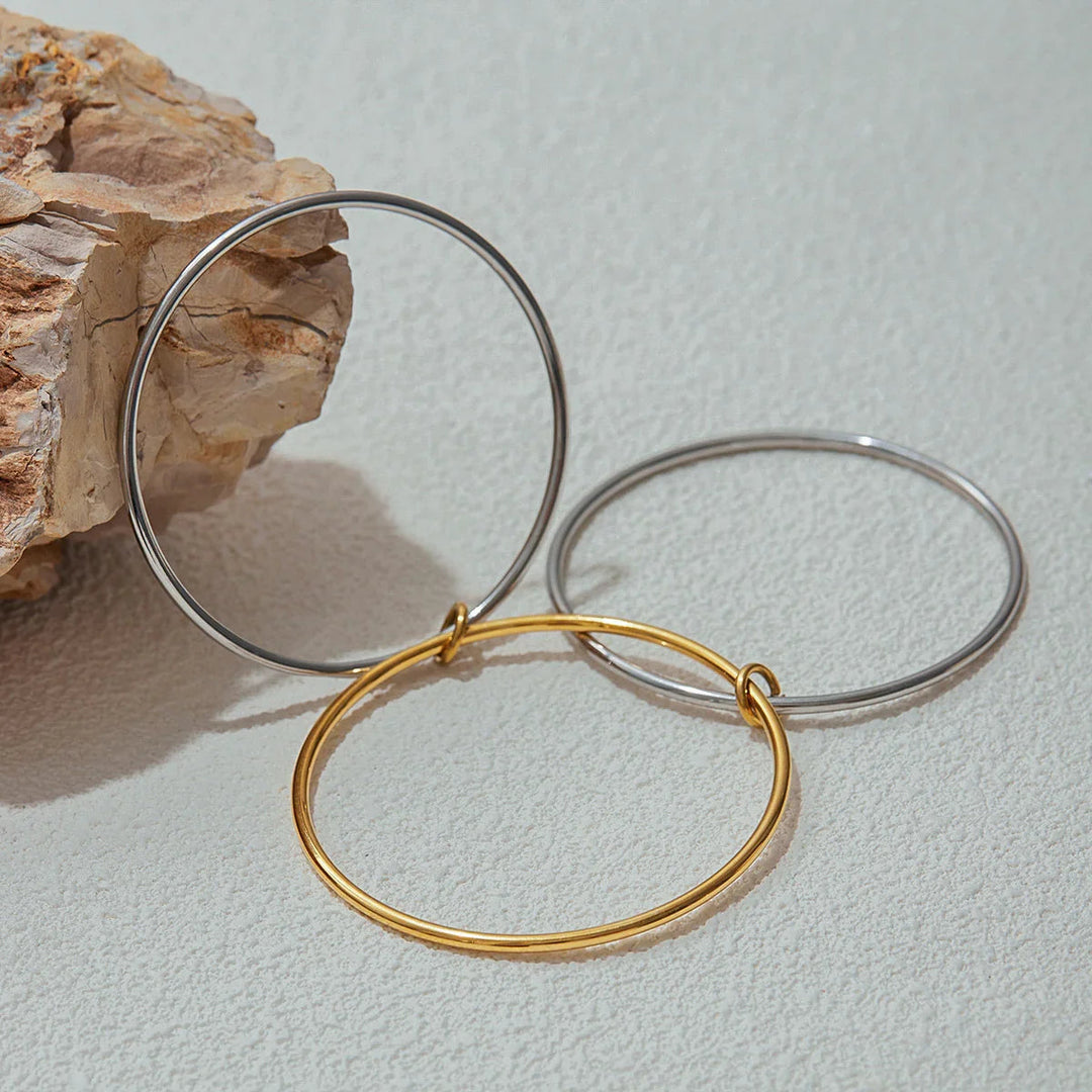 Gold Plated and Silver Plated Bangle Bracelet for Women
