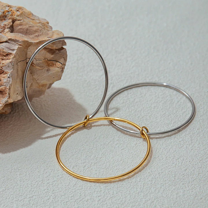 Gold Plated and Silver Plated Bangle Bracelet for Women
