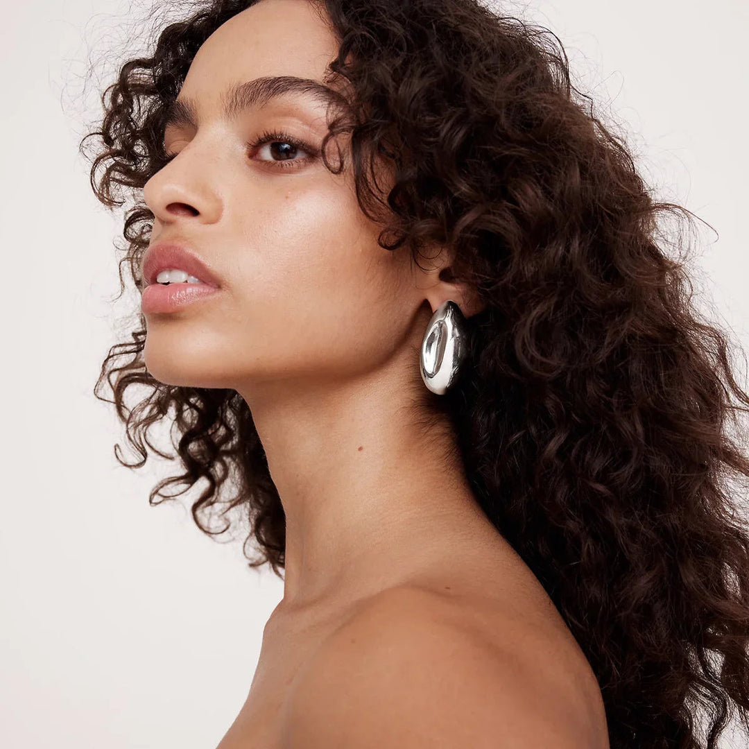 Gold-Plated Sculptural Earrings for Women