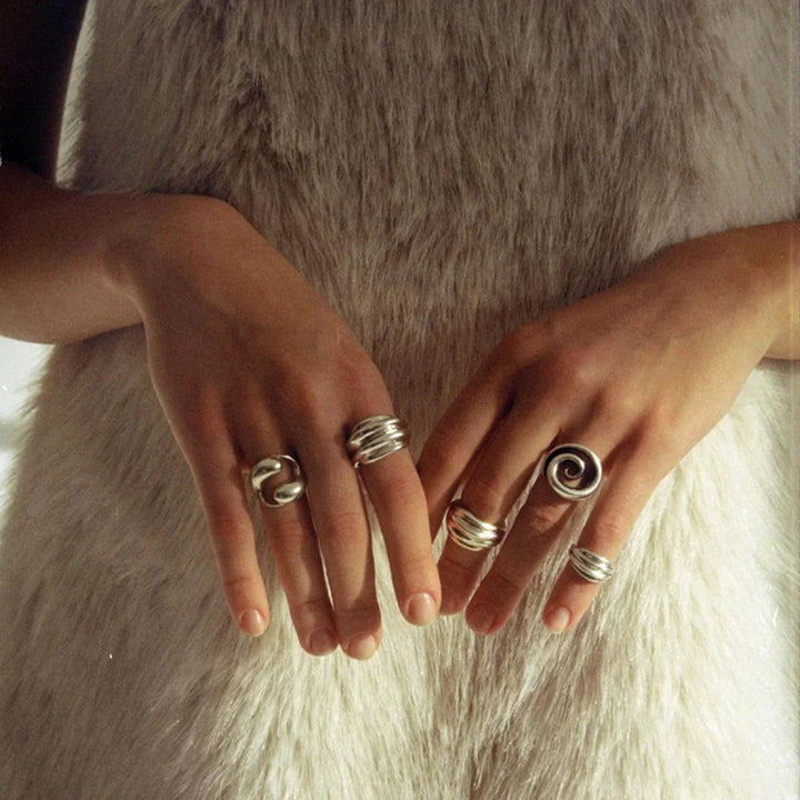 Gold-Plated Abstract Ring