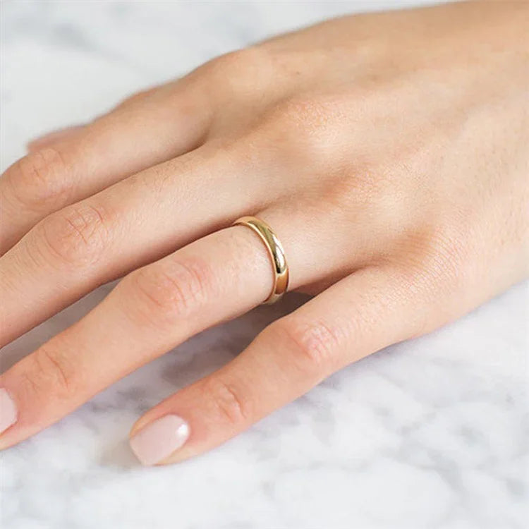 Gold-Plated Minimalist Band for Women