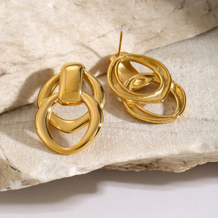 Gold-Plated Hoop Earrings