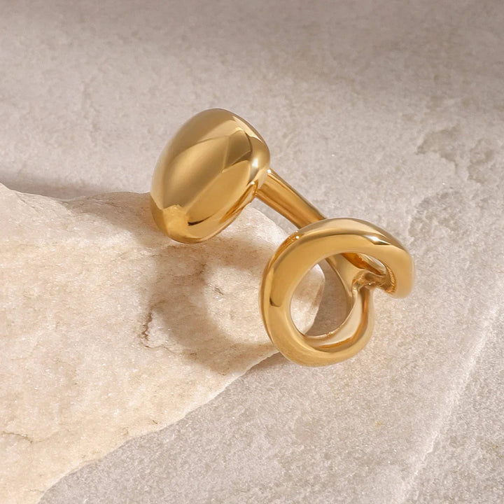 Gold-Plated Sculptural Ring