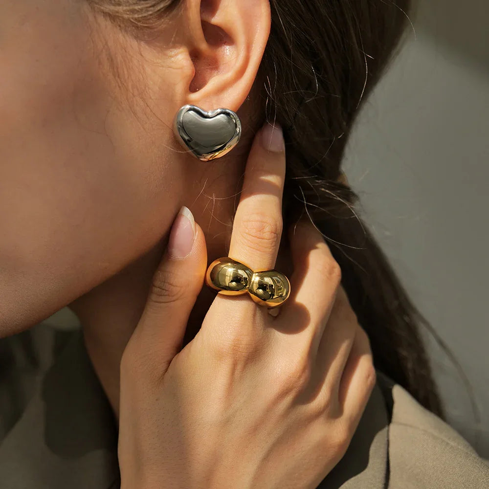Gold-Plated Petal Statement Ring for Women