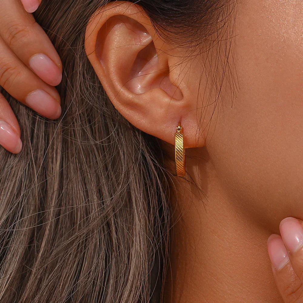 Gold-Plated Hoop Earrings for Women