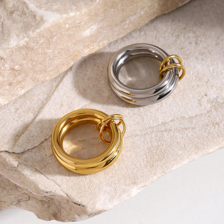 Gold-Plated Stackable Ring for Women