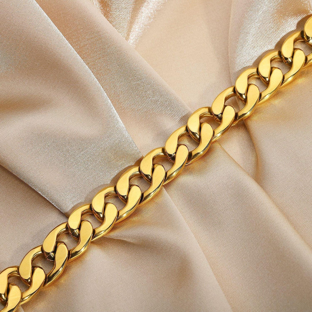 Gold-Plated Chunky Chain Bracelet for Women