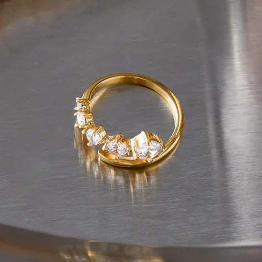 Gold-Plated Open CZ Ring