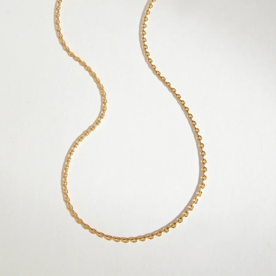 Gold-Plated Chain Necklace with Delicate Links