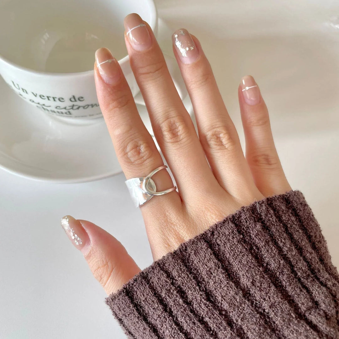 Gold-Plated Minimalist Ring with Stainless Steel