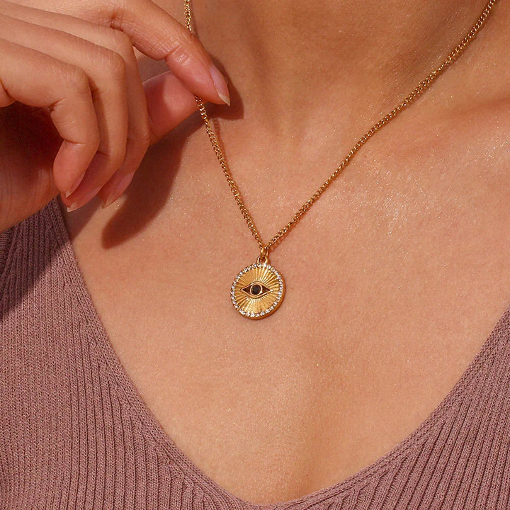 Gold-Plated Pendant Necklace For Women