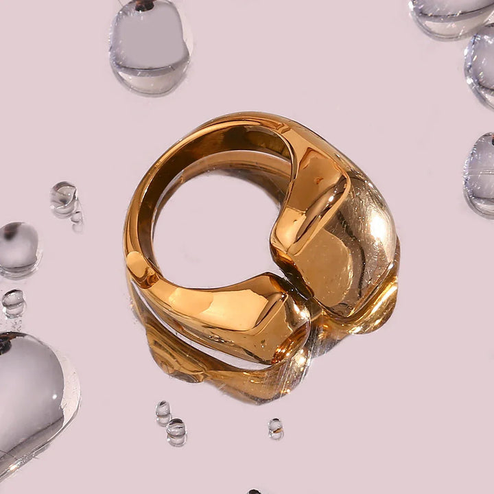 Gold-Plated Knot Ring For Women