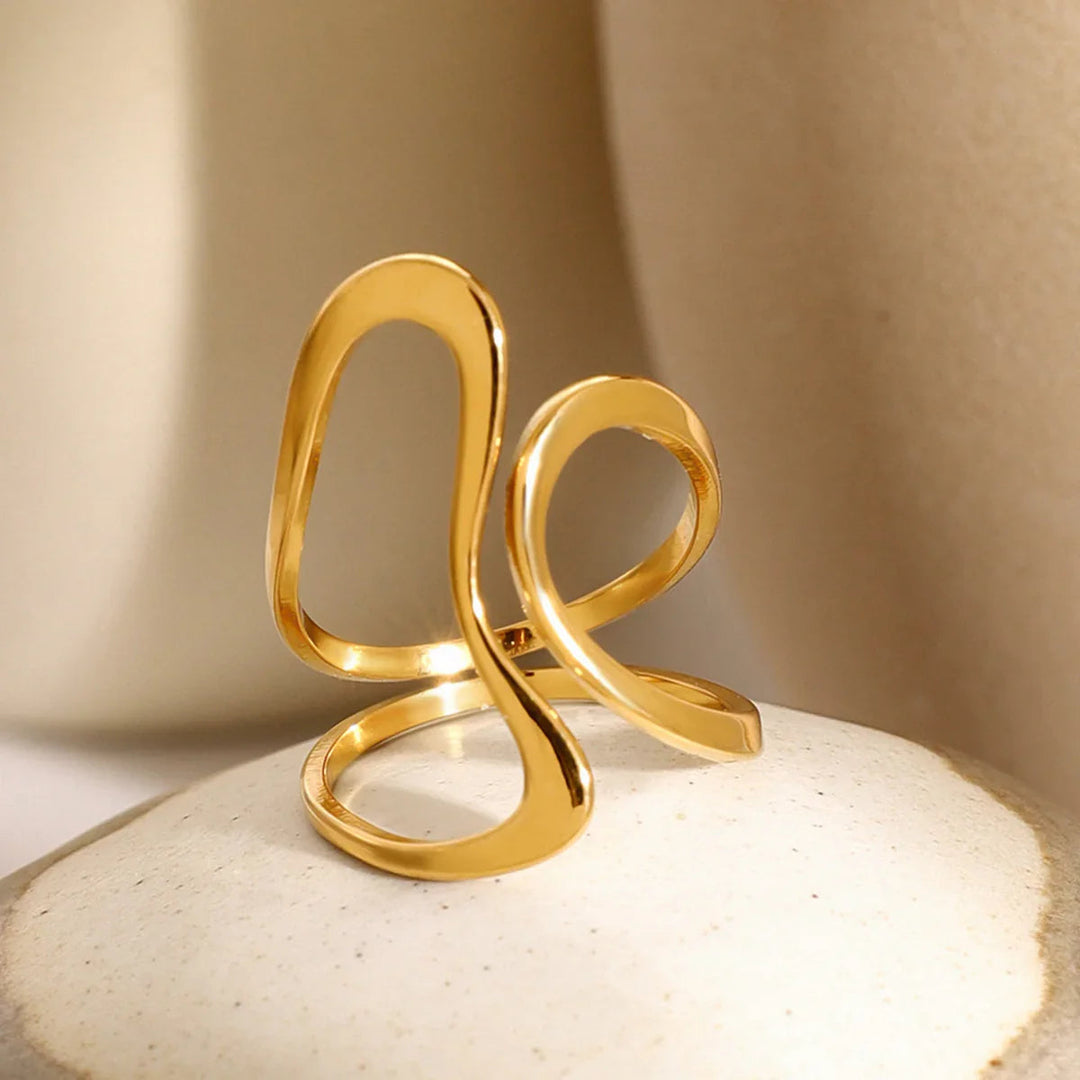 Gold-Plated Mosaic Ring