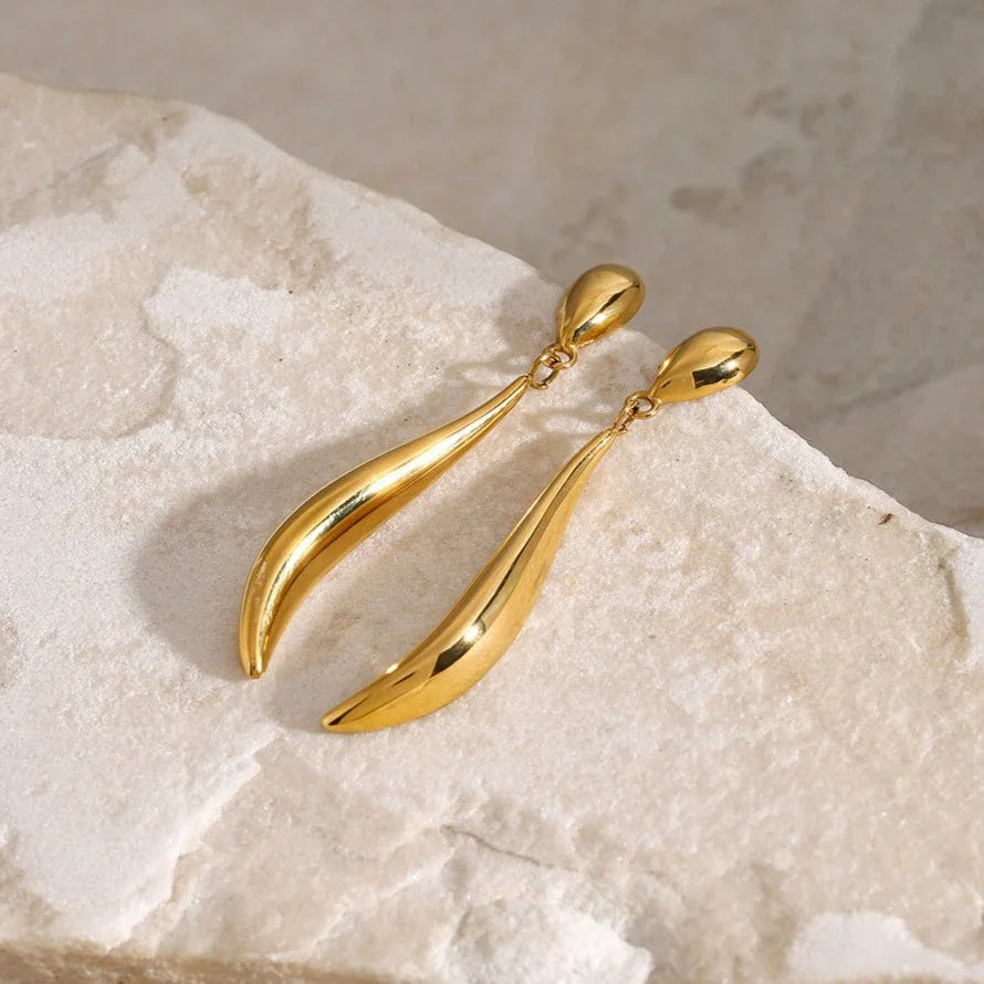 Gold-Plated Drop Earrings