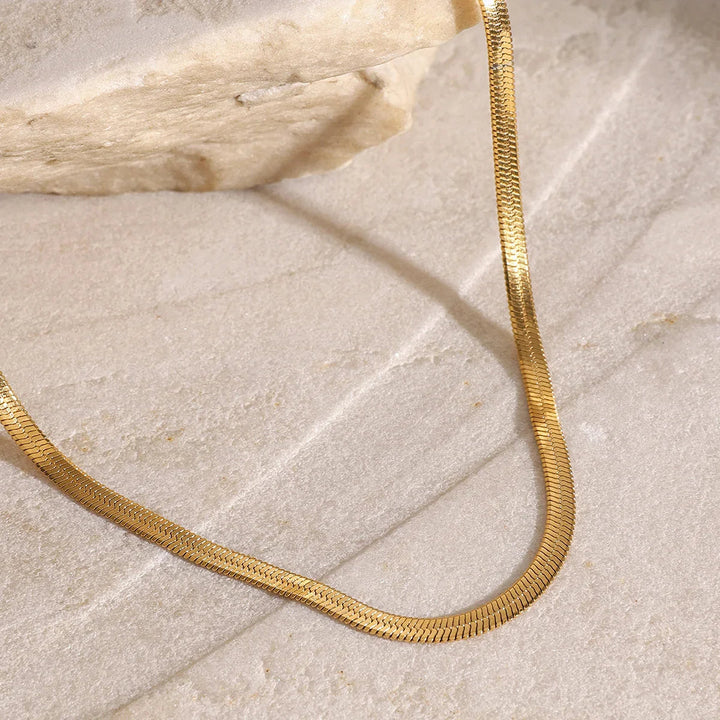 Gold-Plated Layered Necklace with Diamond Simulants