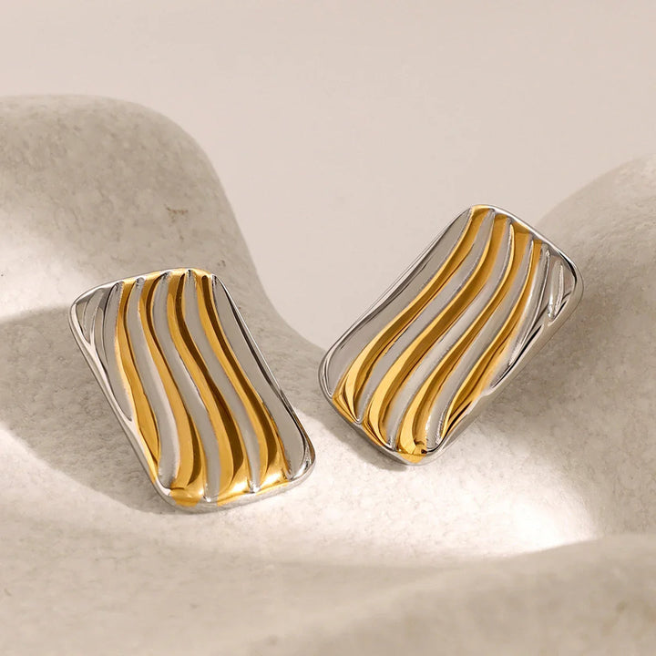 Gold-Plated Stainless Steel Earrings