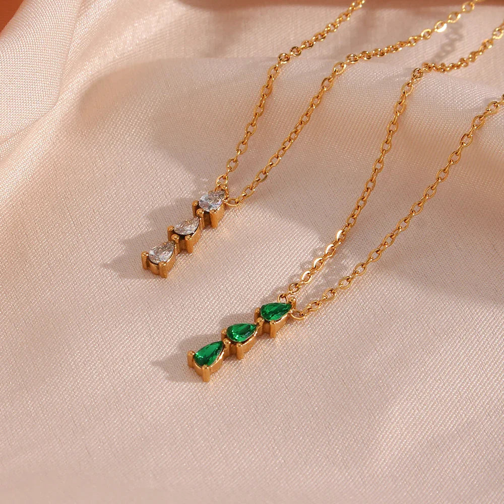 Gold-Plated Diamond Necklace For Women