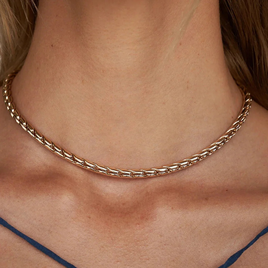 Gold-Plated Chain Necklace for Women