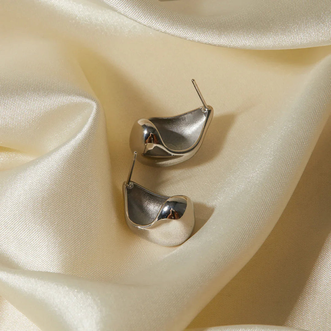 Gold-Plated Teardrop Huggie Earrings for Women